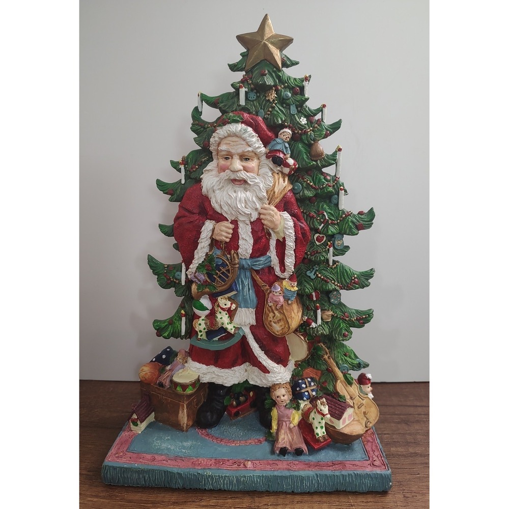 Rare CBK LTD VTG Santa Figurine Christmas Tree Toys Train Doll Rocking Horse